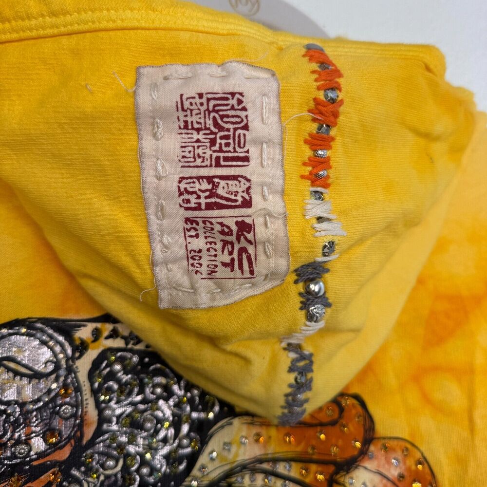 Key Closet Y2K Jacket Womens Small Koi Fish Swarovski Studded Hoodie Asian Art - Picture 10 of 15